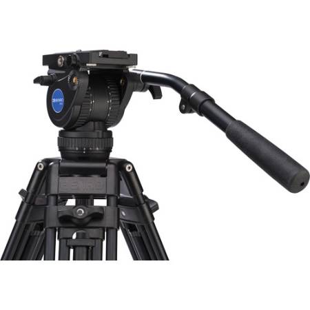 Benro BV8 - zestaw, statyw aluminiowy, 3-sekcyjny, 71-160cm, głowica video, udźwig 8kg_Głowica video_3